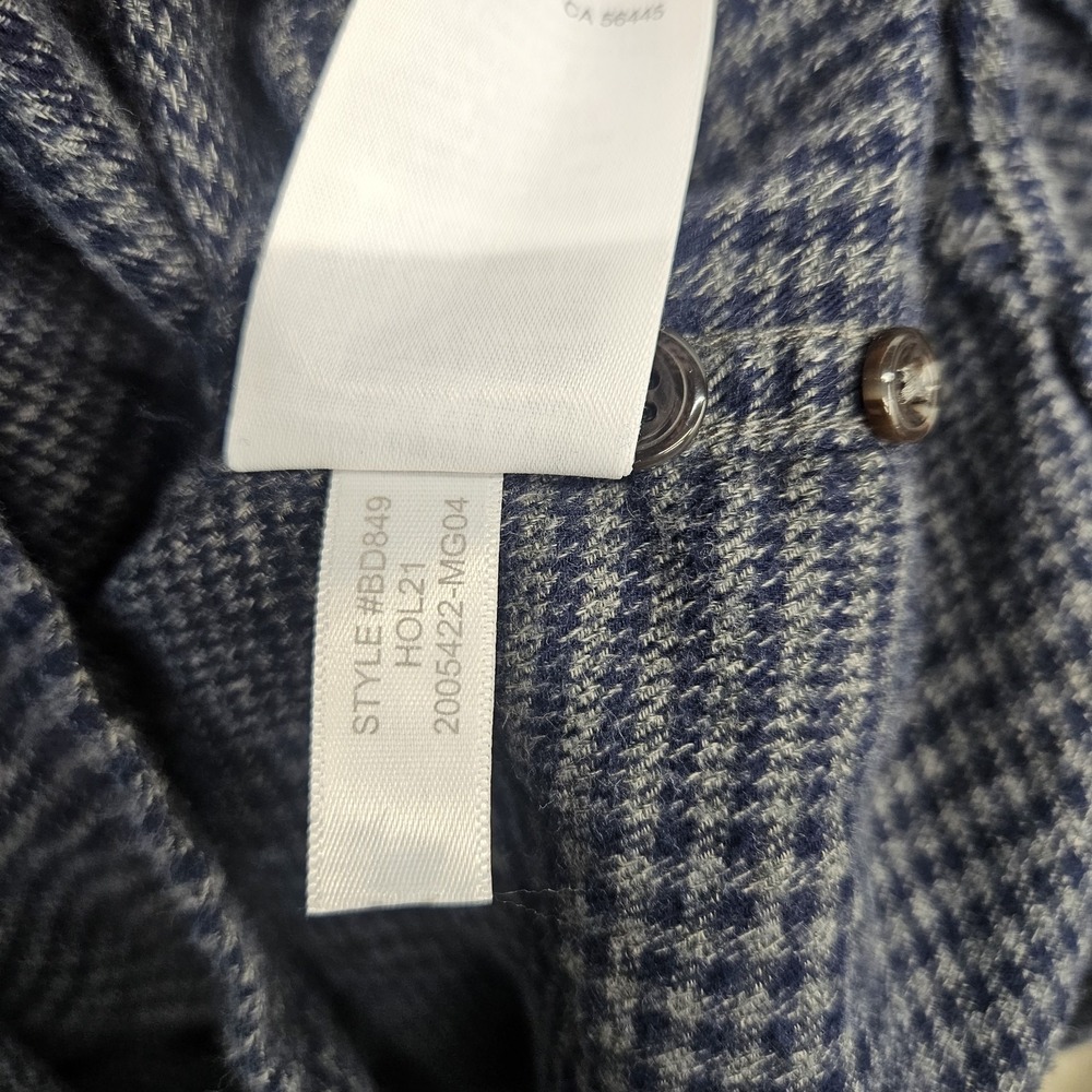 J.Crew Cashmere Blend Shirt Mens Small‎ Glen Check Plaid Flannel Slim Fit - Picture 8 of 12